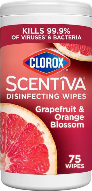 Scentiva Disinfecting Wipes, Grapefruit and Orange Blossom, Antibacterial, 75 Count Scentiva Disinfecting Wipes, Grapefruit and Orange Blossom, Antibacterial, 75 Count