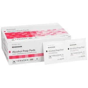 Alcohol Prep Pads, Sterile, Medium Size, 2-Ply, First Aid, 200 ct Alcohol Prep Pads, Sterile, Medium Size, 2-Ply, First Aid, 200 ct