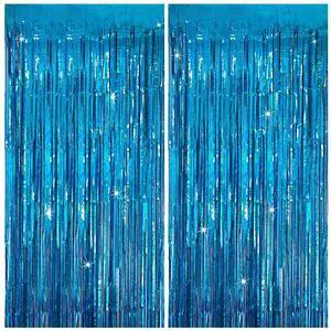 Tinsel Curtain Party Backdrop Blue Birthday Party Decorations 2 Packs Glitter Foil Fringe Curtain Party Decor Streamers Photo Booth for Birthday Christmas Wedding Halloween Graduation Decorations Tinsel Curtain Party Backdrop Blue Birthday Party Decorations 2 Packs Glitter Foil Fringe Curtain Party Decor Streamers Photo Booth for Birthday Christmas Wedding Halloween Graduation Decorations