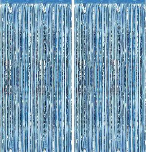 2 Pcs 3.28 ft x 6.56 ft Champagne Gold Metallic Tinsel Foil Fringe Curtains Photo Booth Backdrop for Baby Shower Birthday Wedding Holiday Celebration Bachelorette Party Decorations (Light Blue) 2 Pcs 3.28 ft x 6.56 ft Champagne Gold Metallic Tinsel Foil Fringe Curtains Photo Booth Backdrop for Baby Shower Birthday Wedding Holiday Celebration Bachelorette Party Decorations (Light Blue)