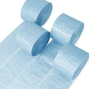 Blue Crepe Paper Streamers 4pcs 328 FT Pearl Blue Streamers Blue Crepe Paper Streamers 4pcs 328 FT Pearl Blue Streamers