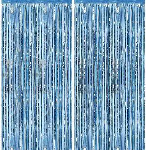 2 Pack 3.28 ft x 6.56 ft Light Blue Tinsel Curtain Party Backdrop - Metallic Foil Fringe Backdrop Door for Halloween, Christmas, Birthday Graduation Wedding Party Streamers Photo Backdrop. 2 Pack 3.28 ft x 6.56 ft Light Blue Tinsel Curtain Party Backdrop - Metallic Foil Fringe Backdrop Door for Halloween, Christmas, Birthday Graduation Wedding Party Streamers Photo Backdrop.