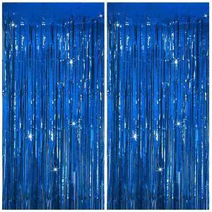 Tinsel Curtain Party Backdrop Blue Birthday Party Decorations 2 Packs Glitter Foil Fringe Curtain Party Decor Streamers Photo Booth for Birthday Christmas Wedding Halloween Graduation Decorations Tinsel Curtain Party Backdrop Blue Birthday Party Decorations 2 Packs Glitter Foil Fringe Curtain Party Decor Streamers Photo Booth for Birthday Christmas Wedding Halloween Graduation Decorations