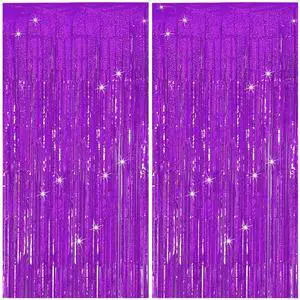 Tinsel Curtain Party Backdrop Purple Birthday Party Decorations 2 Packs Glitter Foil Fringe Curtain Decor Streamers Photo Booth for Birthday Christmas Wedding Halloween Graduation Tinsel Curtain Party Backdrop Purple Birthday Party Decorations 2 Packs Glitter Foil Fringe Curtain Decor Streamers Photo Booth for Birthday Christmas Wedding Halloween Graduation