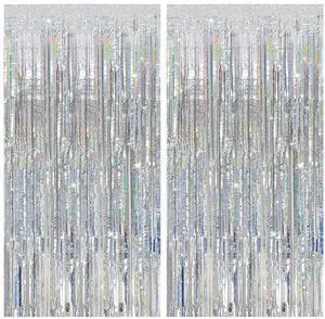 Tinsel Curtain Party Backdrop Silver Birthday Decorations 2 Packs Glitter Foil Fringe Decor Streamers Photo Booth for Christmas Wedding Halloween Graduation Decorations Tinsel Curtain Party Backdrop Silver Birthday Decorations 2 Packs Glitter Foil Fringe Decor Streamers Photo Booth for Christmas Wedding Halloween Graduation Decorations