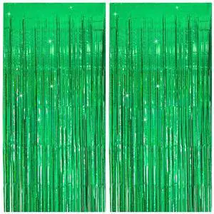 Tinsel Curtain Backdrop Green Birthday Party Decorations 2 Packs Glitter Foil Fringe Curtain Decor Streamers Photo Booth for Christmas Wedding Halloween Graduation Tinsel Curtain Backdrop Green Birthday Party Decorations 2 Packs Glitter Foil Fringe Curtain Decor Streamers Photo Booth for Christmas Wedding Halloween Graduation