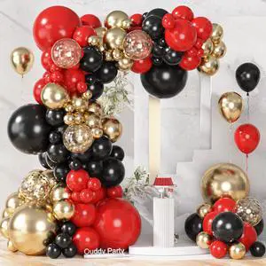 149Pcs Red Black Gold Balloon Arch Garland Kit 18 12 10 5Inch 149Pcs Red Black Gold Balloon Arch Garland Kit 18 12 10 5Inch