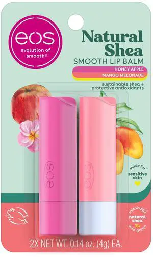 Natural Shea Lip Balm, Honey Apple & Mango Melonade, All-Day Moisture, Lip Care Products, 0.14 oz, 2-Pack Natural Shea Lip Balm, Honey Apple & Mango Melonade, All-Day Moisture, Lip Care Products, 0.14 oz, 2-Pack