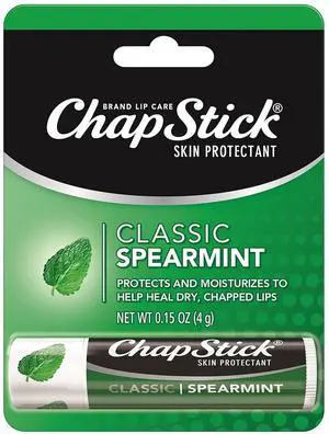 Classic Spearmint Lip Balm Tubes, Moisturizing ChapStick for Lip Care, 0.15 Oz Classic Spearmint Lip Balm Tubes, Moisturizing ChapStick for Lip Care, 0.15 Oz