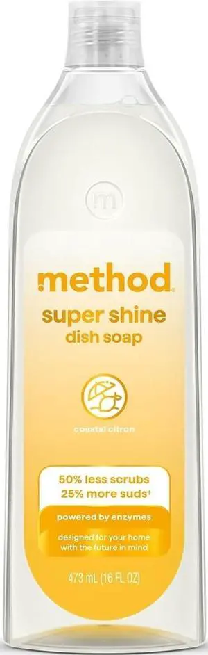 Super Shine Liquid Dish Soap, Coastal Citron Scented, 16 fl oz Super Shine Liquid Dish Soap, Coastal Citron Scented, 16 fl oz