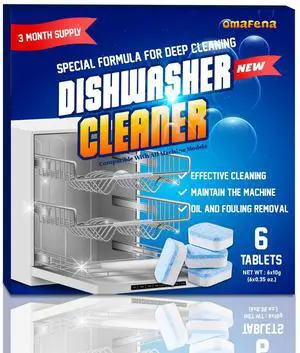 Dishwasher Cleaner and Deodorizer Tablet - 6 Tablets Deep Cleaning Descaler for Dishwasher Machine - Remove Limescale Dishwasher Cleaner and Deodorizer Tablet - 6 Tablets Deep Cleaning Descaler for Dishwasher Machine - Remove Limescale