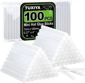 100 Pack Mini Hot Glue Sticks,0.27"×4" Glue Gun Sticks 100 Pack Mini Hot Glue Sticks,0.27"×4" Glue Gun Sticks