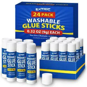 Glue Sticks Bulk Classroom 24 PK 0.32 OZ Washable Glue Sticks Kids Glue Sticks Bulk Classroom 24 PK 0.32 OZ Washable Glue Sticks Kids