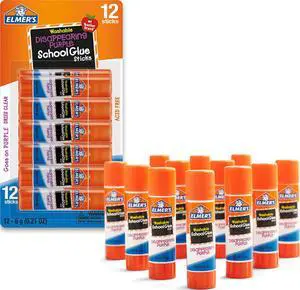 Disappearing Purple School Glue Sticks, Washable, 6 Grams, 12 Count - Arts & Crafts, Poster, Projects, Back to School, #1 Teacher Brand Disappearing Purple School Glue Sticks, Washable, 6 Grams, 12 Count - Arts & Crafts, Poster, Projects, Back to School, #1 Teacher Brand