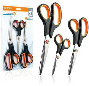 Titanium Scissors Set of 3, Ultra Sharp Stainless Steel Titanium Scissors Set of 3, Ultra Sharp Stainless Steel