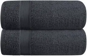 Cotton 2 Pack Oversized Bath Towel Set 28x55 inches, Large Bath Towels, Ultra Absorbant Compact Quickdry & Lightweight Towel, Ideal for Gym Travel Camp Pool - Charcoal Grey Cotton 2 Pack Oversized Bath Towel Set 28x55 inches, Large Bath Towels, Ultra Absorbant Compact Quickdry & Lightweight Towel, Ideal for Gym Travel Camp Pool - Charcoal Grey