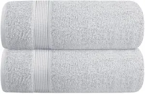 Cotton 2 Pack Oversized Bath Towel Set 28x55 inches, Large Bath Towels, Ultra Absorbant Compact Quickdry & Lightweight Towel, Ideal for Gym Travel Camp Pool - Light Grey Cotton 2 Pack Oversized Bath Towel Set 28x55 inches, Large Bath Towels, Ultra Absorbant Compact Quickdry & Lightweight Towel, Ideal for Gym Travel Camp Pool - Light Grey