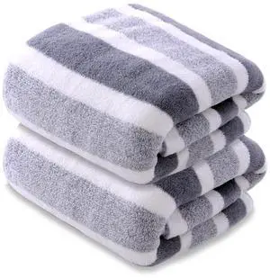 Microfiber Bath Towels, 2 Pack Lightweight, Absorbent, Super Fluffy and Fast Drying Towel for Travel, Vacation, Fitness and Yoga (Grey, 28" x 55") Microfiber Bath Towels, 2 Pack Lightweight, Absorbent, Super Fluffy and Fast Drying Towel for Travel, Vacation, Fitness and Yoga (Grey, 28" x 55")