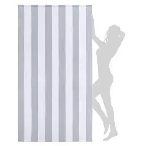 Extra Large Beach Towel - Oversized Mircofiber Beach Towel 40'' x 70'', XL Striped Lightweight Pool Towel, Big Cabana Swim Travel Towel for Adults Mens Women,Grey Extra Large Beach Towel - Oversized Mircofiber Beach Towel 40'' x 70'', XL Striped Lightweight Pool Towel, Big Cabana Swim Travel Towel for Adults Mens Women,Grey