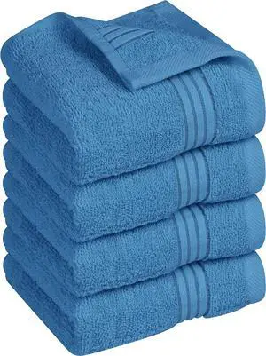 Luxury Wash Cloths Set, 12 x 12 Inches, 600 GSM, 100% Cotton Ring Spun, Highly Absorbent and Soft Feel Washcloths for Bathroom, Spa, Gym, and Face, Grey, Pack of 4 Luxury Wash Cloths Set, 12 x 12 Inches, 600 GSM, 100% Cotton Ring Spun, Highly Absorbent and Soft Feel Washcloths for Bathroom, Spa, Gym, and Face, Grey, Pack of 4
