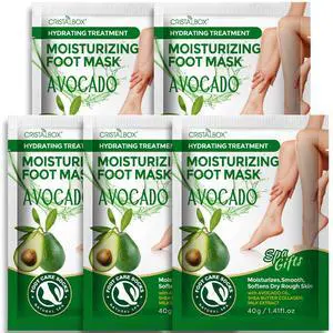 5 Pack Moisturizing Foot Mask, Hydrating Feet Mask for Dry Cracked Feet, Moisturizing Foot Socks Dry Skin Moisturizer for Soft Smooth Feet, Foot Spa Care Kit, Ideal Holiday Gift for Women and Men 5 Pack Moisturizing Foot Mask, Hydrating Feet Mask for Dry Cracked Feet, Moisturizing Foot Socks Dry Skin Moisturizer for Soft Smooth Feet, Foot Spa Care Kit, Ideal Holiday Gift for Women and Men