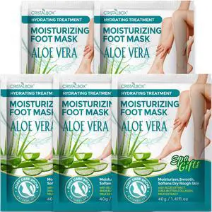 5 Pack Moisturizing Foot Mask, Hydrating Feet Mask for Dry Cracked Feet, Moisturizing Foot Socks Dry Skin Moisturizer for Soft Smooth Feet, Foot Spa Care Kit, Ideal Holiday Gift for Women and Men 5 Pack Moisturizing Foot Mask, Hydrating Feet Mask for Dry Cracked Feet, Moisturizing Foot Socks Dry Skin Moisturizer for Soft Smooth Feet, Foot Spa Care Kit, Ideal Holiday Gift for Women and Men