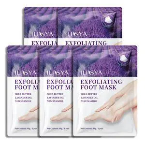 Foot Peeling Mask - 5 Pack Exfoliating Foot Peel Mask for Dry Cracked Feet - Baby Soft Foot Mask Socks for Removing Dead Skin, Cracked Heels, and Calluses - Lavender, Shea Butter, Aloe - Women and Men Foot Peeling Mask - 5 Pack Exfoliating Foot Peel Mask for Dry Cracked Feet - Baby Soft Foot Mask Socks for Removing Dead Skin, Cracked Heels, and Calluses - Lavender, Shea Butter, Aloe - Women and Men