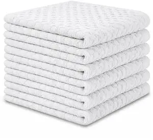 100% Cotton Wash Cloth, 12x12 Inch, 6 Pack, White 100% Cotton Wash Cloth, 12x12 Inch, 6 Pack, White