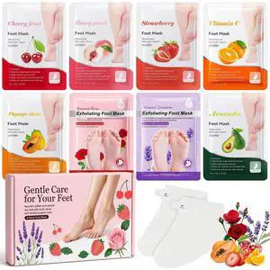 Foot Mask for Dry Cracked Feet, 8 Pack Feet Mask Sock Bulk for Women Men, Hydrating Foot Care Spa Supplies Kit Sleepover Party Favors Birthday Gift Set Christmas Stocking Stuffers Foot Mask for Dry Cracked Feet, 8 Pack Feet Mask Sock Bulk for Women Men, Hydrating Foot Care Spa Supplies Kit Sleepover Party Favors Birthday Gift Set Christmas Stocking Stuffers