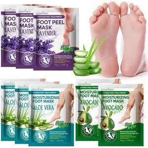 3 Pcs Foot Peeling Mask & 5 pcs Moisturizing Foot Mask ,Exfoliator Peel Off Calluses Dead Skin Callus Remover, Dry Skin Moisturizer for Soft Smooth Touch Feet,Foot Care Spa Peeling Gifts for Women Men 3 Pcs Foot Peeling Mask & 5 pcs Moisturizing Foot Mask ,Exfoliator Peel Off Calluses Dead Skin Callus Remover, Dry Skin Moisturizer for Soft Smooth Touch Feet,Foot Care Spa Peeling Gifts for Women Men