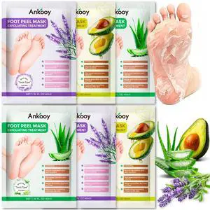 6 Pack Foot Peeling Mask, Foot Mask for Exfoliates Dead Skin & Tough Calluses, Softens Dry Cracked Rough Heels to Restore Baby Soft Feet, Feet Peeling Mask Gift for Men Women, Birthday & Anniversary 6 Pack Foot Peeling Mask, Foot Mask for Exfoliates Dead Skin & Tough Calluses, Softens Dry Cracked Rough Heels to Restore Baby Soft Feet, Feet Peeling Mask Gift for Men Women, Birthday & Anniversary