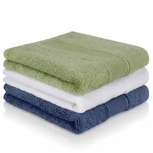 Premium 100% Cotton Washcloths 3-Pack - 13x13 Inch Highly Absorbent Face Towels with Decorative Band - Thick, Durable, Lint-Free Wash Cloths for Bathroom, Body, Spa & Kitchen Cleaning Premium 100% Cotton Washcloths 3-Pack - 13x13 Inch Highly Absorbent Face Towels with Decorative Band - Thick, Durable, Lint-Free Wash Cloths for Bathroom, Body, Spa & Kitchen Cleaning