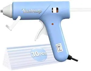Hot Glue Gun Kit with 30 clear Glue Sticks Melt Glue Gun, Fast Preheating Low Temp Small Hot Melt Gun Set Arts Craft School DIY Arts Class Projects Home Quick Repairs Blue Hot Glue Gun Kit with 30 clear Glue Sticks Melt Glue Gun, Fast Preheating Low Temp Small Hot Melt Gun Set Arts Craft School DIY Arts Class Projects Home Quick Repairs Blue