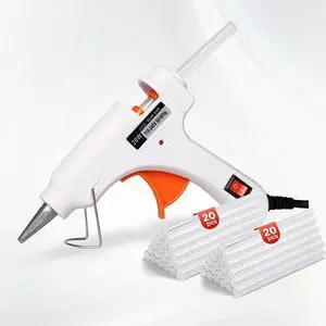 Mini hot melt glue gun and stick set, 20W glue gun and 40 glue sticks, school crafts, DIY art and fast home repair Mini hot melt glue gun and stick set, 20W glue gun and 40 glue sticks, school crafts, DIY art and fast home repair