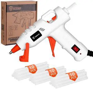 Mini Hot Glue Gun Kit20Watt High Temp Glue Guns Tool with 55-Inch Cord, Includes 30 Glue Sticks for Glue Gun Crafts DIY, School Art, Quick Home Repair (White) Mini Hot Glue Gun Kit20Watt High Temp Glue Guns Tool with 55-Inch Cord, Includes 30 Glue Sticks for Glue Gun Crafts DIY, School Art, Quick Home Repair (White)