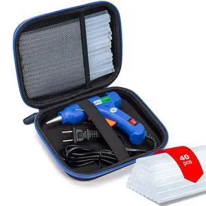 Hot Glue Gun Kit, 40 Glue Sticks for Mini Glue Guns with Hardshell Carrying Case for School Crafts DIY Arts, Quick Home Repairs, Home School Project and Festival Decorations (20W) Hot Glue Gun Kit, 40 Glue Sticks for Mini Glue Guns with Hardshell Carrying Case for School Crafts DIY Arts, Quick Home Repairs, Home School Project and Festival Decorations (20W)