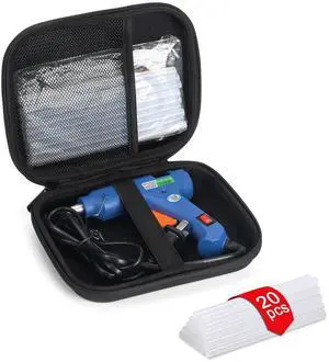 Glue Gun and Sticks Set, Hot Melt Glue Gun Mini for Crafts with 20 Pcs Glue Sticks, Small Hot Glue Guns with Hardshell Carrying Case for School DIY Arts, Craft Glue Gun and Sticks Set, Hot Melt Glue Gun Mini for Crafts with 20 Pcs Glue Sticks, Small Hot Glue Guns with Hardshell Carrying Case for School DIY Arts, Craft