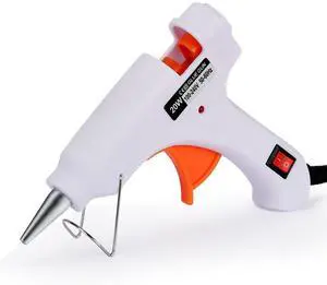 Mini Hot Melt Glue Gun for 0.3-Inch Glue & Wax Sticks, 20W, White Mini Hot Melt Glue Gun for 0.3-Inch Glue & Wax Sticks, 20W, White