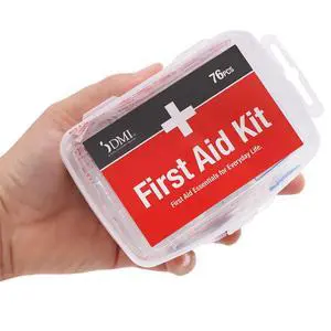 76-Piece First-Aid Kit, Portable All-Purpose Use for Minor Cuts and Scrapes, Durable Water-Resistant Case, Convenient and Portable for Travel 76-Piece First-Aid Kit, Portable All-Purpose Use for Minor Cuts and Scrapes, Durable Water-Resistant Case, Convenient and Portable for Travel