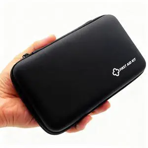 Small Black First Aid Kit, Portable Compact Waterproof Mini Refill Supplies for Home, Car, Truck, Travel, Camping, Hiking, Sports & Outdoor Emergencies | School Dorm Essentials, Survival Kit, Outdoor Small Black First Aid Kit, Portable Compact Waterproof Mini Refill Supplies for Home, Car, Truck, Travel, Camping, Hiking, Sports & Outdoor Emergencies | School Dorm Essentials, Survival Kit, Outdoor