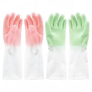 Cleaning Gloves 2 Pairs Medium, Reusable Rubber Dishwashing Kitchen Women | Non-Slip Honeycomb Grip, Water-Blocking Long Cuff, Household Bathroom Laundry Pet Bath, Thick Textured, Mint & Pink, Tub Cleaning Gloves 2 Pairs Medium, Reusable Rubber Dishwashing Kitchen Women | Non-Slip Honeycomb Grip, Water-Blocking Long Cuff, Household Bathroom Laundry Pet Bath, Thick Textured, Mint & Pink, Tub