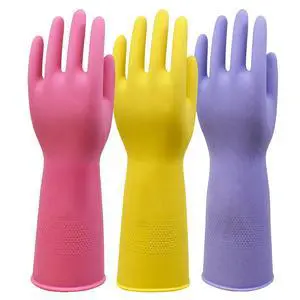 Rubber Kitchen Dishwashing, 3 Pairs, Medium, Pink/Yellow/Purple | Flexible Reusable Household Cleaning Gloves, Non-Slip Grip and Flocked Liner for Dishwashing, Kitchen Household Cleaning Rubber Kitchen Dishwashing, 3 Pairs, Medium, Pink/Yellow/Purple | Flexible Reusable Household Cleaning Gloves, Non-Slip Grip and Flocked Liner for Dishwashing, Kitchen Household Cleaning