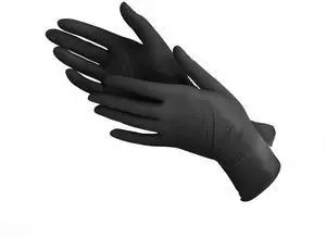 Disposable Black Nitrile Gloves, Cleaning - Powder & Latex Free - 100 Count Per Box (Medium) Disposable Black Nitrile Gloves, Cleaning - Powder & Latex Free - 100 Count Per Box (Medium)