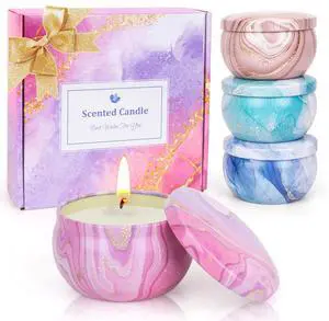Candles Gift Set for Women, Aromatherapy Candles for Home Scented 4 Pack, 80 Hours Long Lasting, Womens Gifts for Christmas, Birthday, Valentines Day Candles Gift Set for Women, Aromatherapy Candles for Home Scented 4 Pack, 80 Hours Long Lasting, Womens Gifts for Christmas, Birthday, Valentines Day