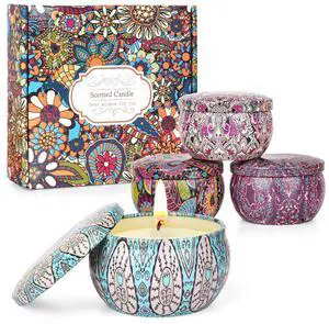 Candles for Women - 4 Packs Scented Candles Gifts for Women Set, Natural Soy Wax Candle for Home Scented, Long Burning Aromatherapy Candle Gifts for Mothers Day, Thanksgiving, Birthday, Valentine Candles for Women - 4 Packs Scented Candles Gifts for Women Set, Natural Soy Wax Candle for Home Scented, Long Burning Aromatherapy Candle Gifts for Mothers Day, Thanksgiving, Birthday, Valentine