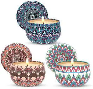 Set of 3 Scented Candles Gift Set for Women Home Decor, Decorative Small 2.5oz Natural Soy Wax Freesia, Lilac and Strawberry Aromatherapy Candles in Portable Travel Tin Set of 3 Scented Candles Gift Set for Women Home Decor, Decorative Small 2.5oz Natural Soy Wax Freesia, Lilac and Strawberry Aromatherapy Candles in Portable Travel Tin