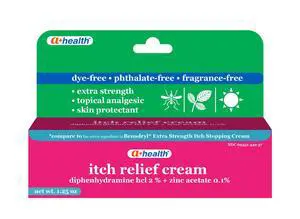 Itch Relief Cream Extra Strength Diphenhydramine HCl 1.25 Oz Itch Relief Cream Extra Strength Diphenhydramine HCl 1.25 Oz
