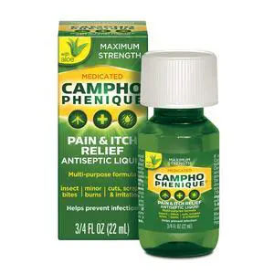 Maximum Strength Antiseptic Liquid with Aloe, Pain Relief & Anti-Itch Treatment, Instant Relief for Bug Bites, Minor Cuts, Skin Irritations and Burns, Multi-Purpose Soothing Itch Relief Liquid, 0.75 f Maximum Strength Antiseptic Liquid with Aloe, Pain Relief & Anti-Itch Treatment, Instant Relief for Bug Bites, Minor Cuts, Skin Irritations and Burns, Multi-Purpose Soothing Itch Relief Liquid, 0.75 f