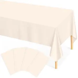 4 Pcs Ivory Plastic Table Cloth Disposable, 54 ×108 Inch, Beige | Ivory Tablecloth Perfect for Party, Wedding, Baby Shower, Fall Party, Cream Rectangle Waterproof Table Cover 4 Pcs Ivory Plastic Table Cloth Disposable, 54 ×108 Inch, Beige | Ivory Tablecloth Perfect for Party, Wedding, Baby Shower, Fall Party, Cream Rectangle Waterproof Table Cover