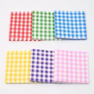 120 PCS Colorful Gingham Napkins, Disposable Red Blue Green and White Paper Party Napkins Cocktail Beverage Napkin for Birthday Dinner Party Supplies 120 PCS Colorful Gingham Napkins, Disposable Red Blue Green and White Paper Party Napkins Cocktail Beverage Napkin for Birthday Dinner Party Supplies